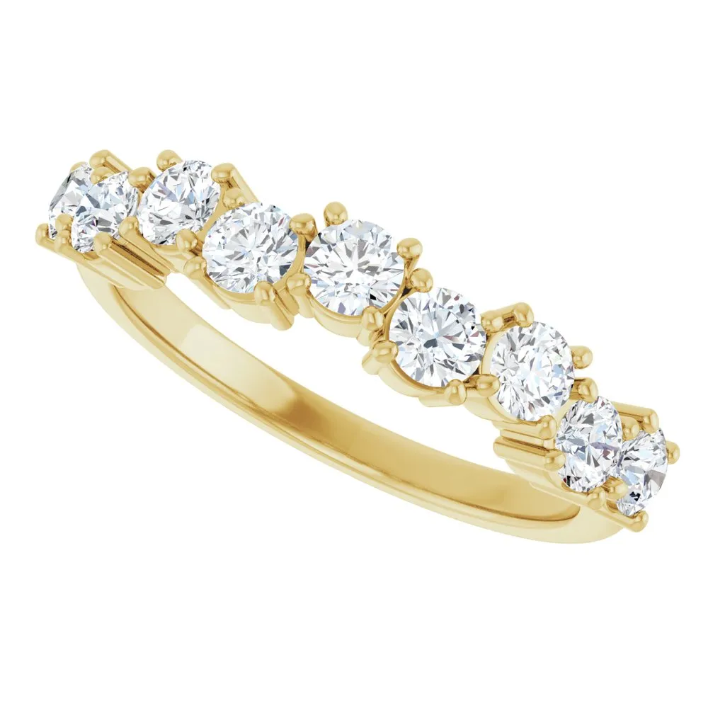 124334 - 14K Gold 9/10 CTW Lab-Grown Diamond Anniversary Band