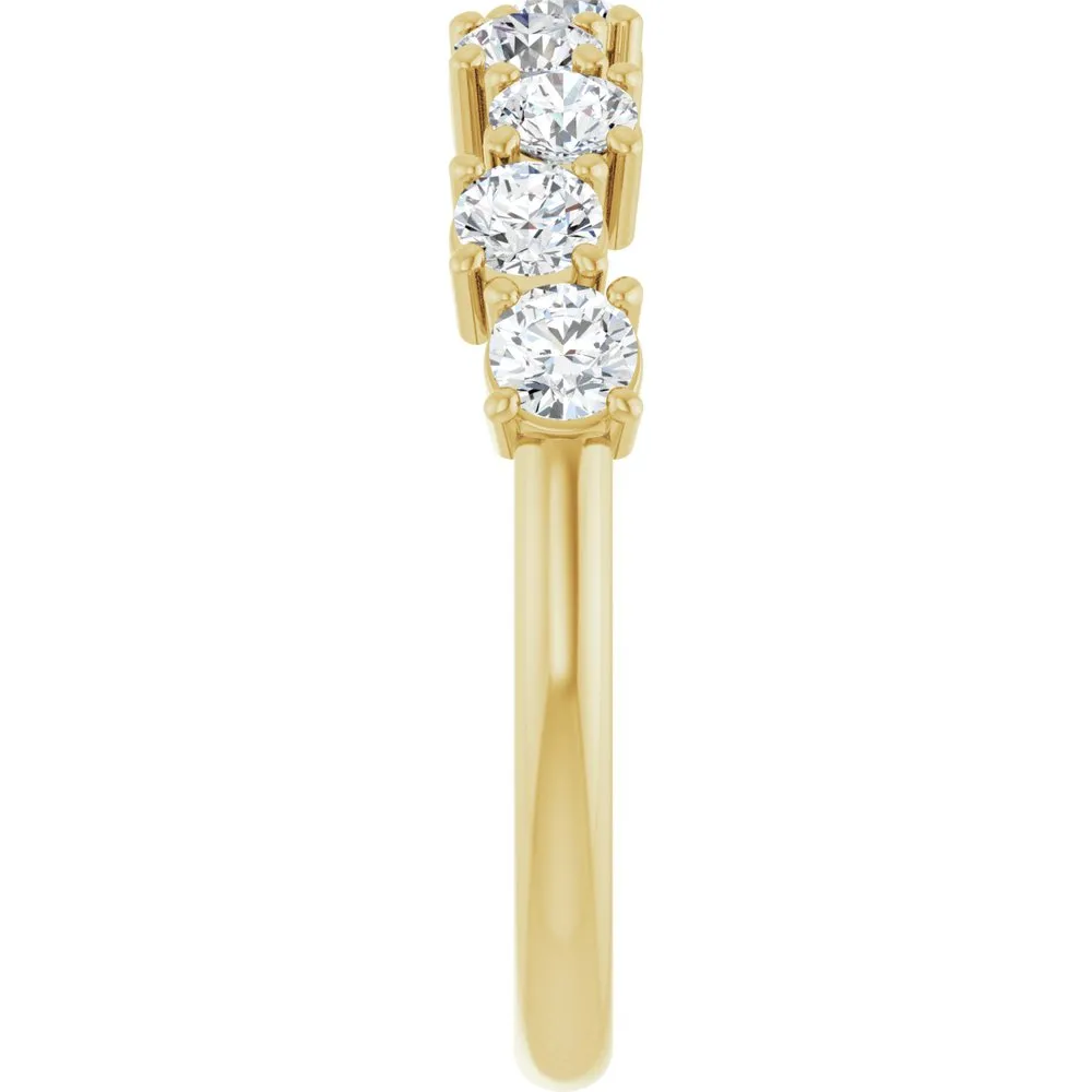 124334 - 14K Gold 9/10 CTW Lab-Grown Diamond Anniversary Band