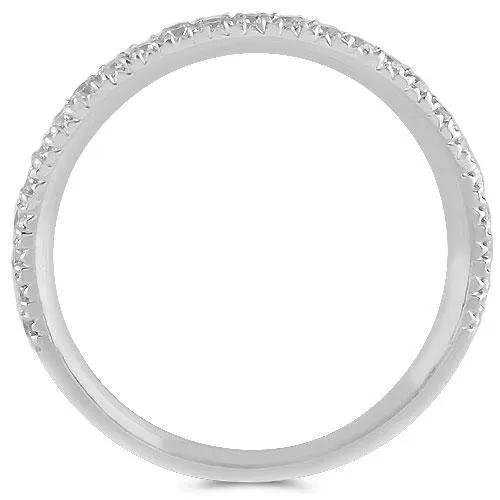 14K Solid White Gold Womens Diamond Wedding Ring Band 0.50 Ctw