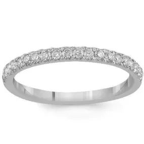 14K Solid White Gold Womens Diamond Wedding Ring Band 0.50 Ctw