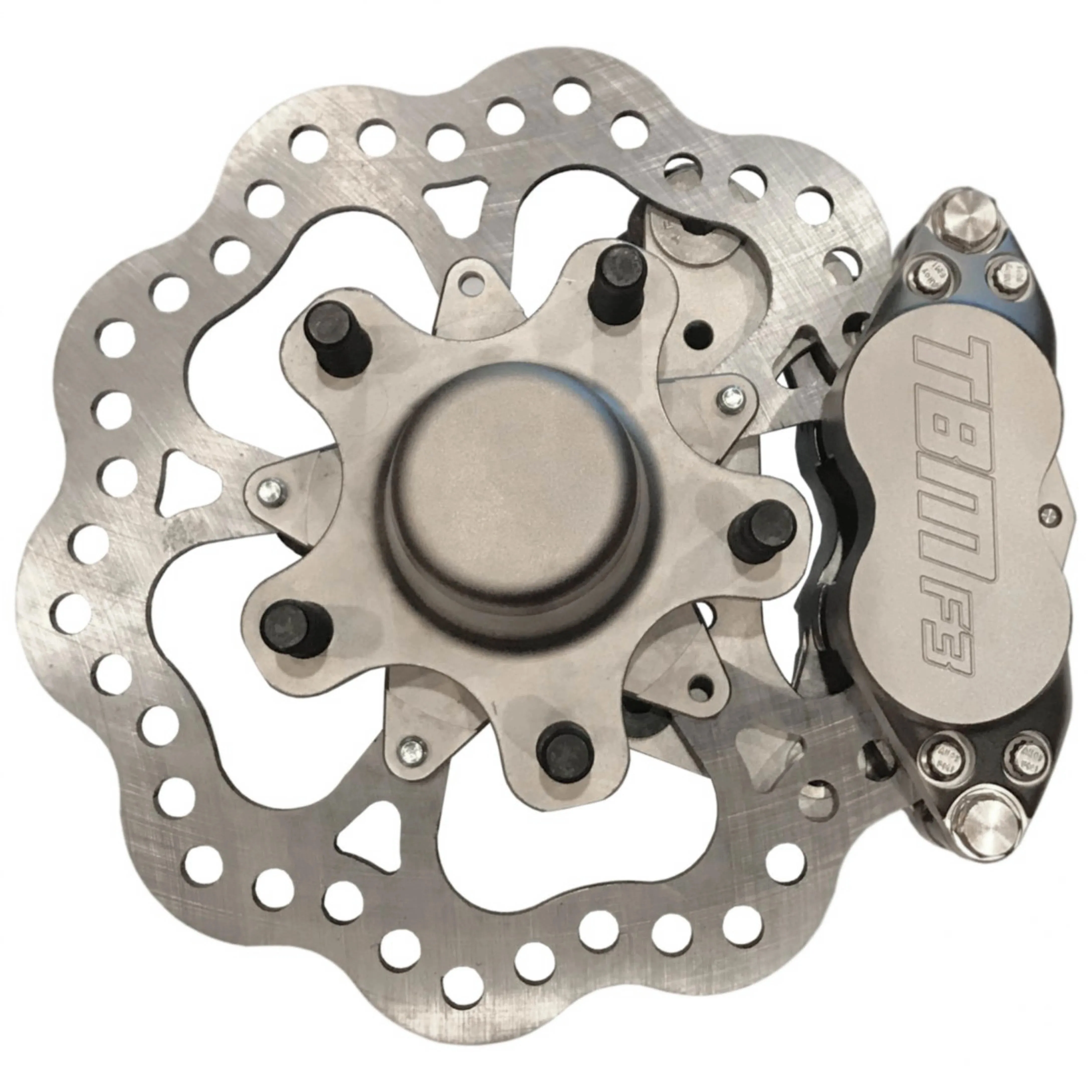 1974-78 Mustang II Spindle Medium Duty Front Drag Racing Brake Kit (F3 Caliper) (5 on 4.75")