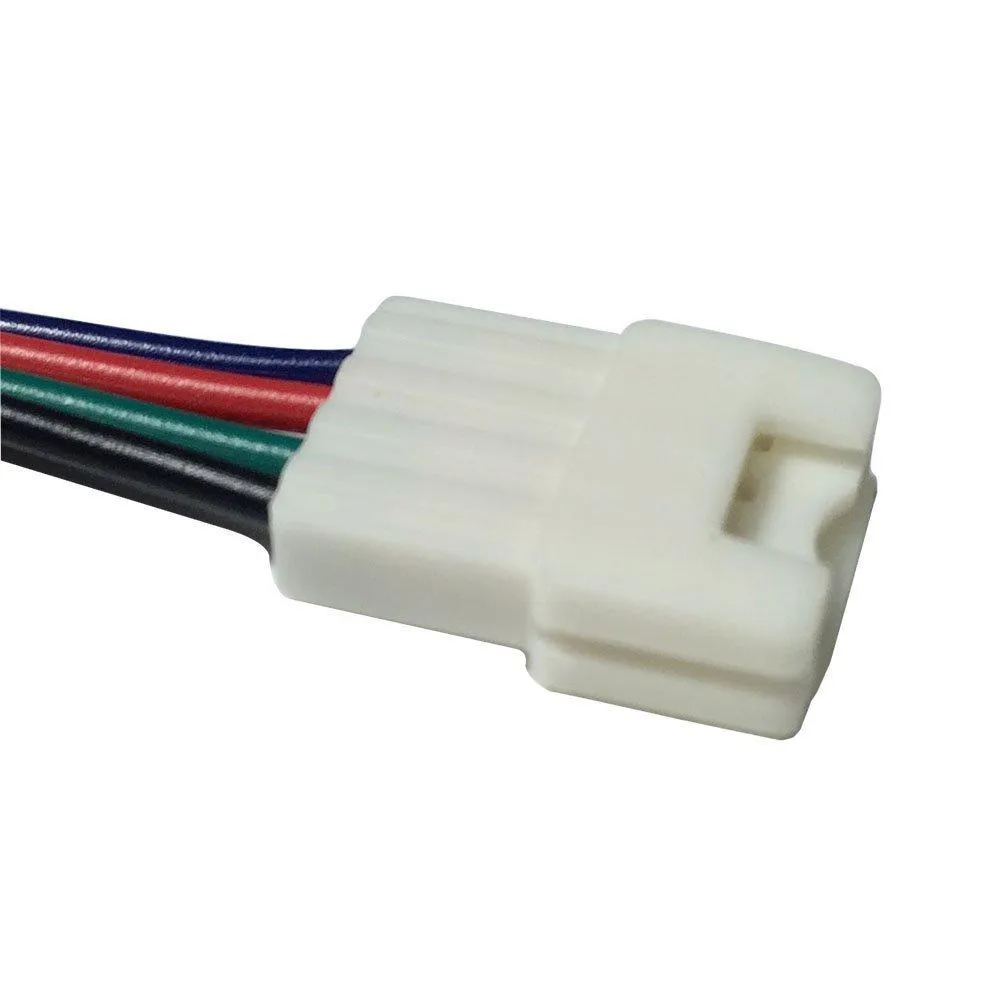 2 Pack (2016 Updated Version) Solderless Jumper Snap Down 4Conductor LED Strip Connectors for 10mm Wide SMD5050 RGB Color Flex LED Strips