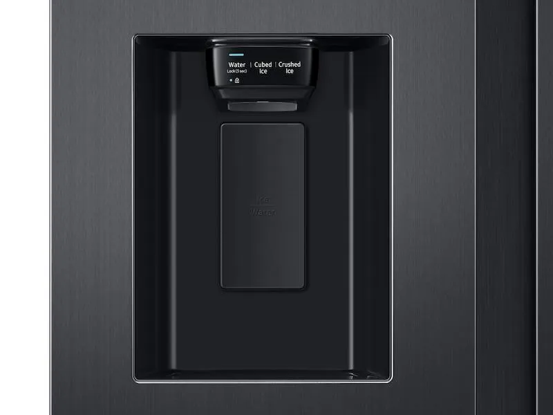 26.7 cu. ft. Large Capacity Side-by-Side Refrigerator with Touch Screen Family Hub™ in Black Stainless Steel