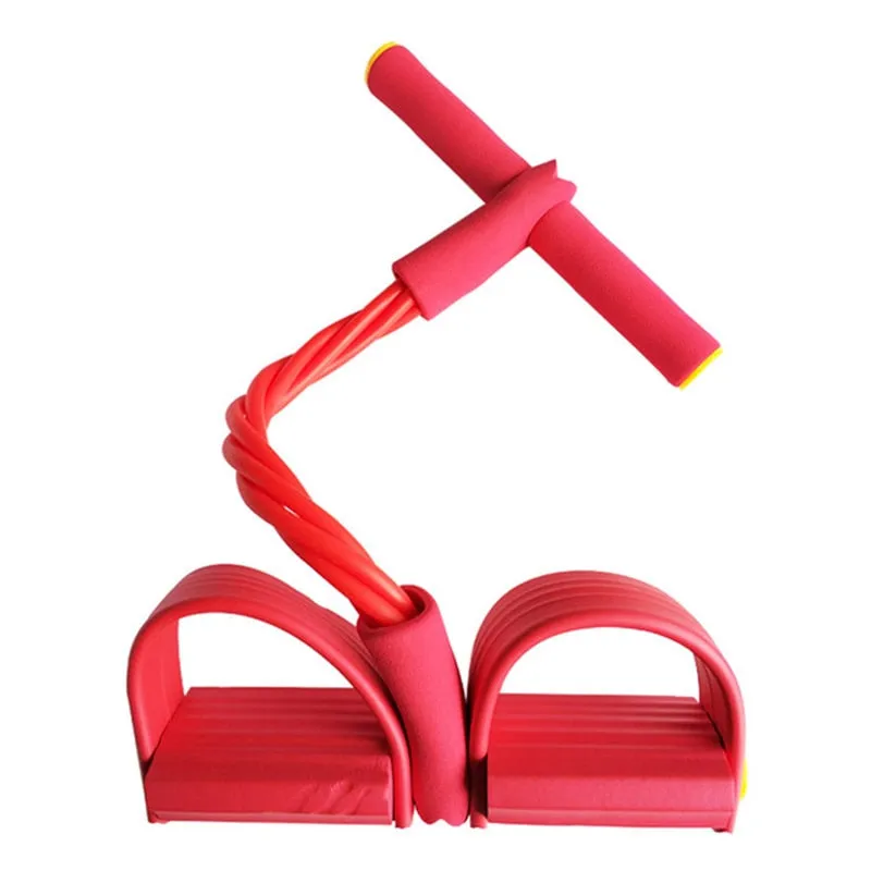 4 Resistanc Elastic Pull Ropes Exerciser Rower Belly Resistance Band