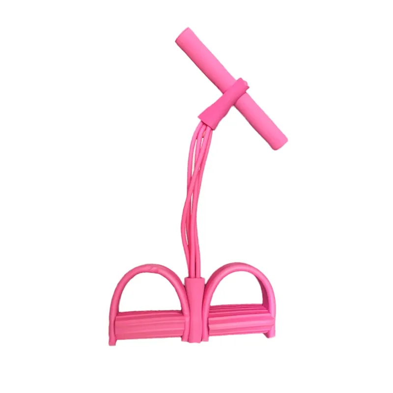4 Resistanc Elastic Pull Ropes Exerciser Rower Belly Resistance Band