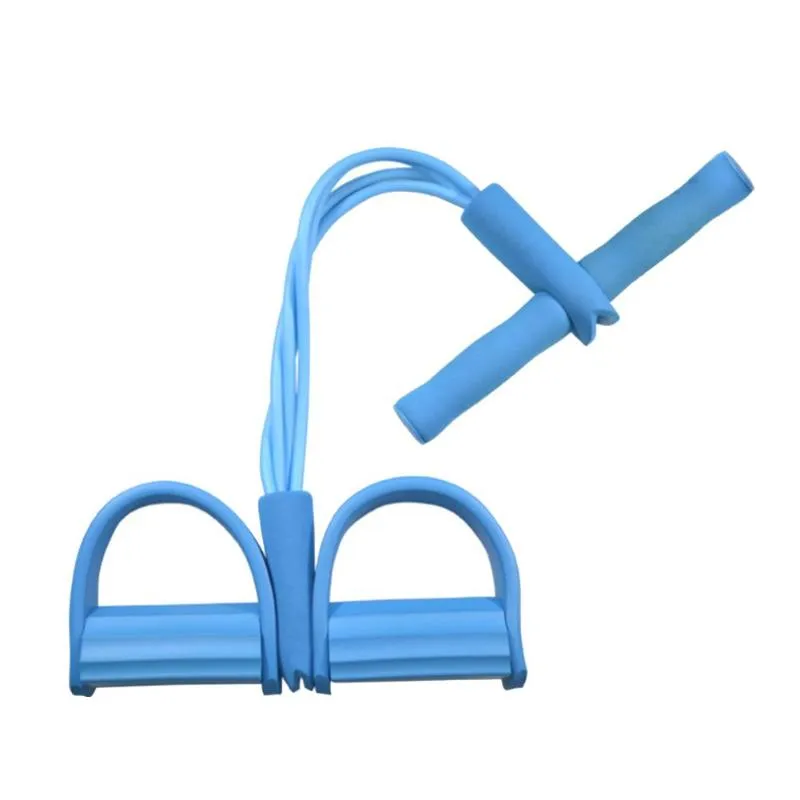 4 Resistanc Elastic Pull Ropes Exerciser Rower Belly Resistance Band