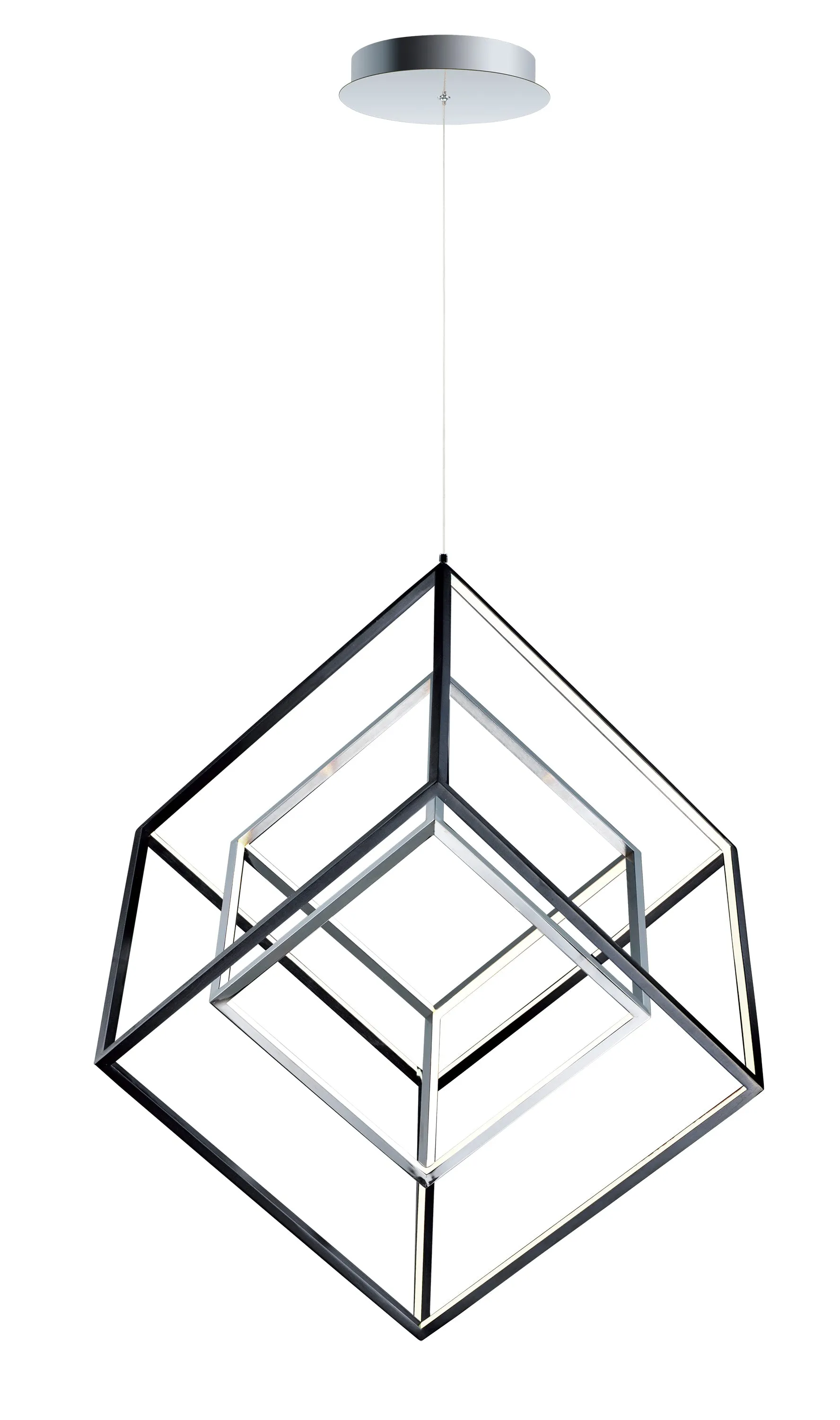 4 Square 2-Light LED Pendant