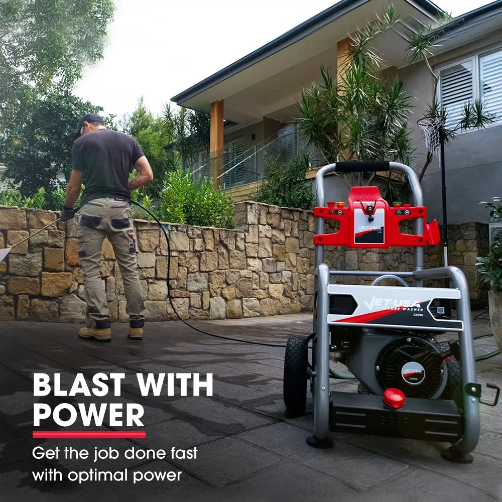 4800PSI Petrol Pressure Washer, 7HP Engine, 30m Hose - Jet-USA CX760