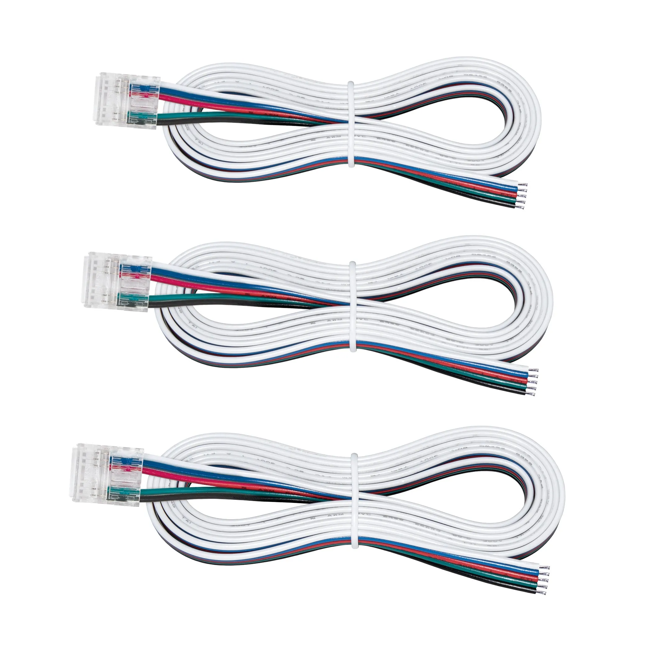 5 Pin COB RGB W 48" Tape to Wire LED Strip Light Connectors