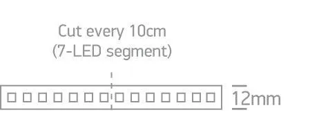 7835W/C LED STRIP 24vDC CW 5m ROLL 14,4w/m IP68
