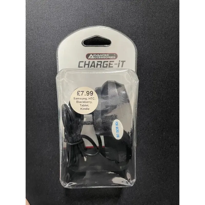 Advanced Accessories Charge-It Single Mains Plug Charger For Samsung / Htc / Blackberry / Tablet / Kindle