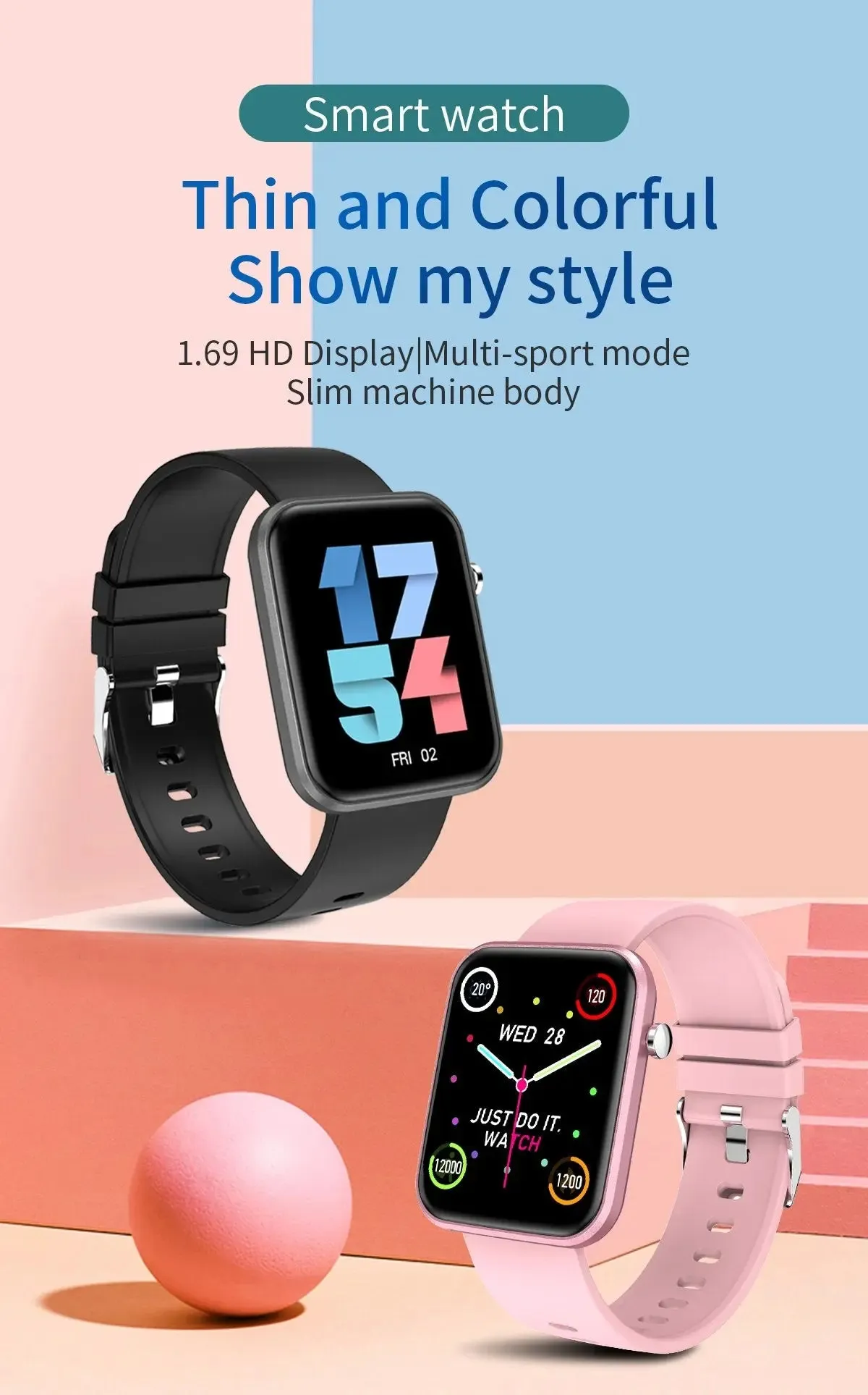 Advanced Smartwatch With Three Bands And Wellness   Activity Tracker -Smartwatch with Heart Rate Monitor