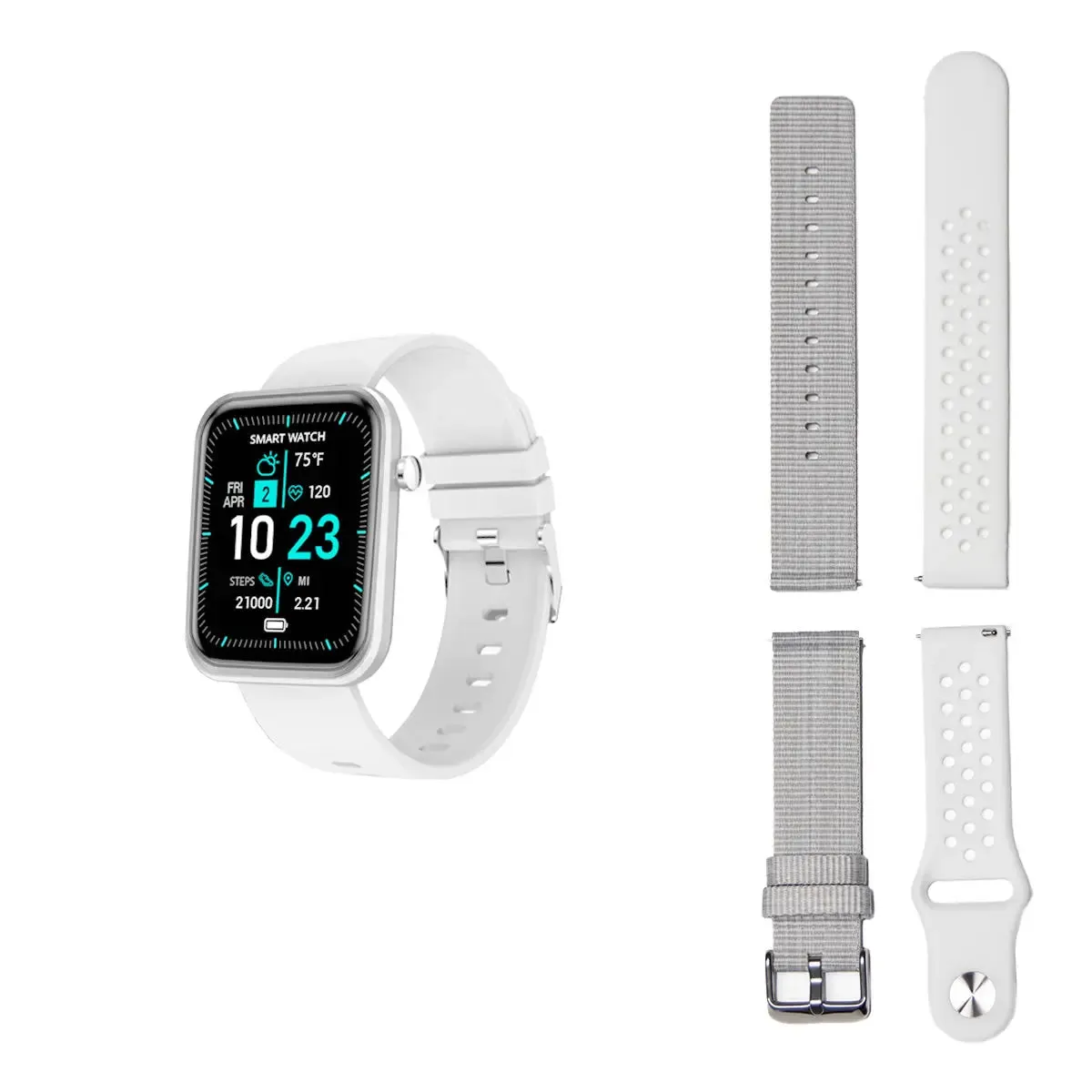 Advanced Smartwatch With Three Bands And Wellness   Activity Tracker -Smartwatch with Heart Rate Monitor