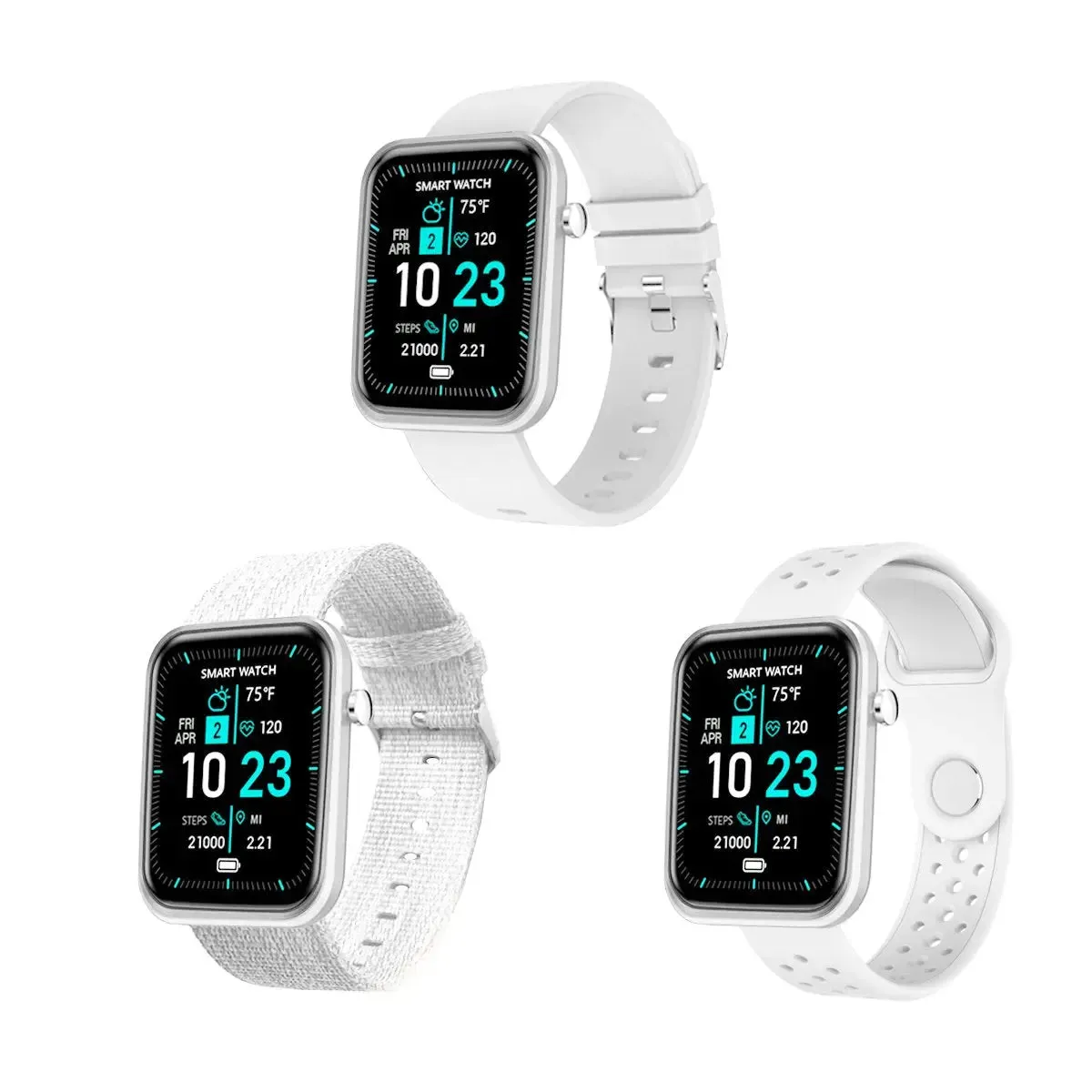 Advanced Smartwatch With Three Bands And Wellness   Activity Tracker -Smartwatch with Heart Rate Monitor