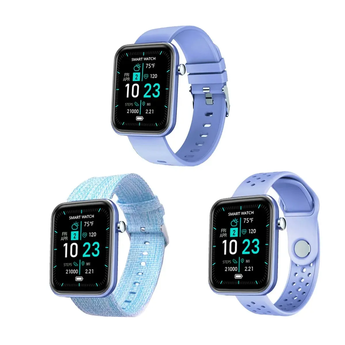 Advanced Smartwatch With Three Bands And Wellness   Activity Tracker -Smartwatch with Heart Rate Monitor
