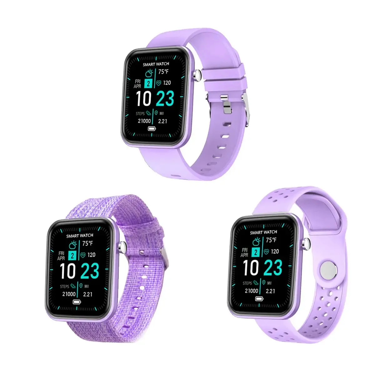 Advanced Smartwatch With Three Bands And Wellness   Activity Tracker -Smartwatch with Heart Rate Monitor