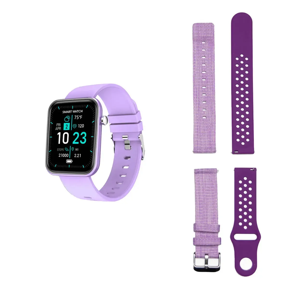Advanced Smartwatch With Three Bands And Wellness   Activity Tracker -Smartwatch with Heart Rate Monitor