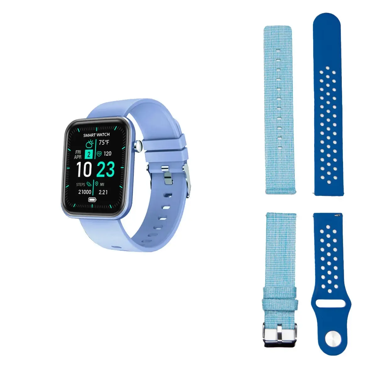 Advanced Smartwatch With Three Bands And Wellness   Activity Tracker -Smartwatch with Heart Rate Monitor