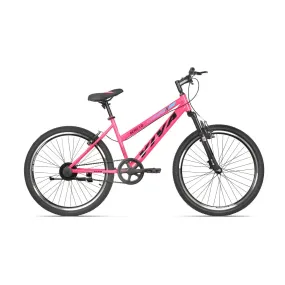 Aero 1.0 26T Steel Mountain Single Speed Bicycle for Women's (Pink-Black) Suitable for Age : 16 years to Above || Height : 5ft 2  to 5ft 10