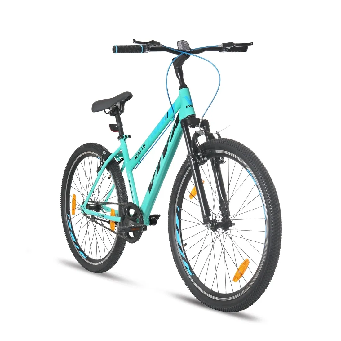 Aero1.0 26T Steel Mountain Single Speed Bicycle for Women's (Sea-Green) Suitable for Age : 16 years to Above || Height : 5ft 2  to 5ft 10