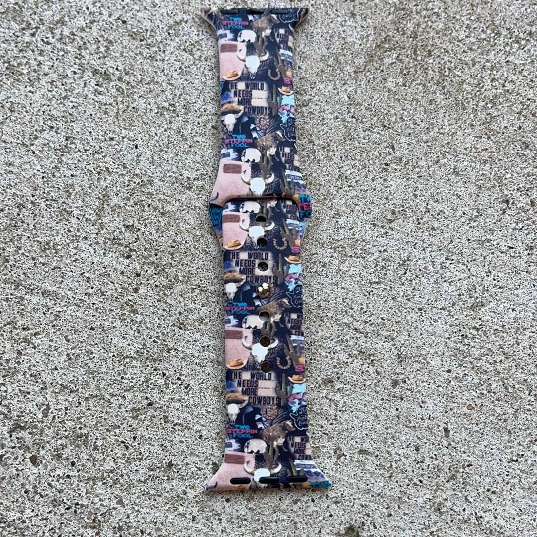 Ain’t no Cowboy Collage Silicone Apple Watchband