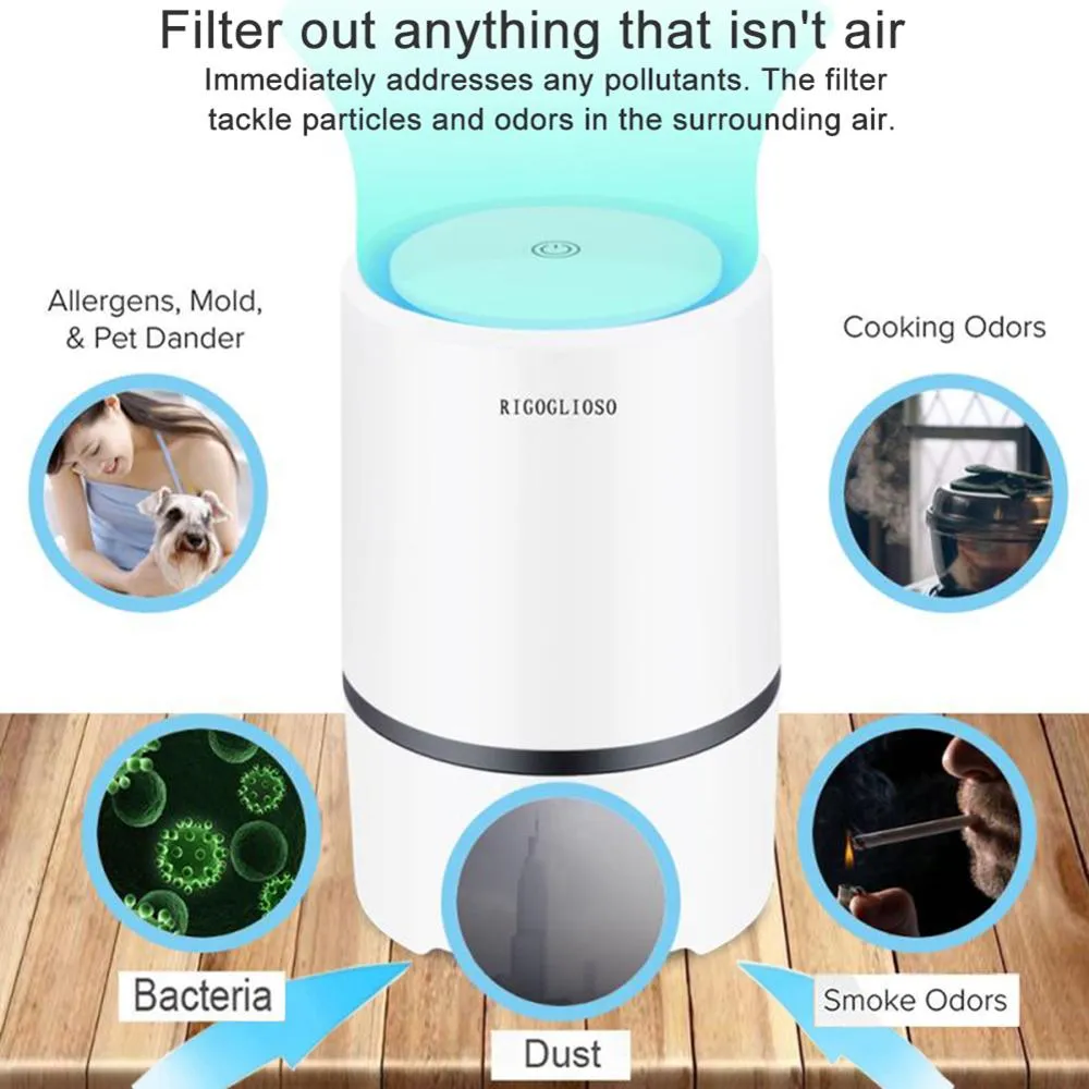 Air Purifier Air Cleaner with Home HEPA Filters and Night Light