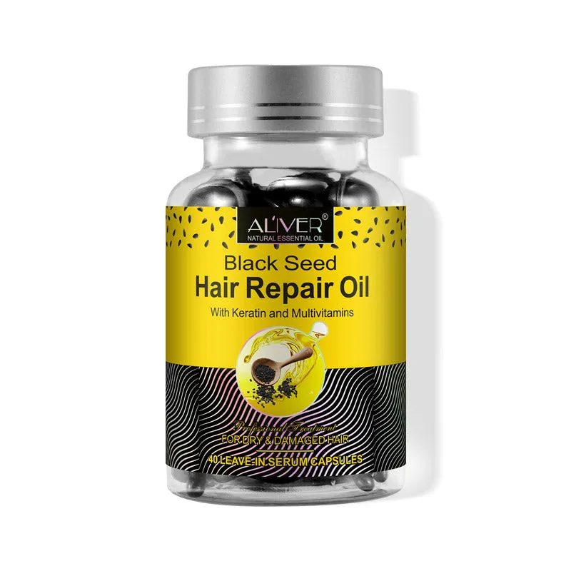 Aliver Black Seed Hair Repair Oil Capsules- For Dry & Damaged Hair