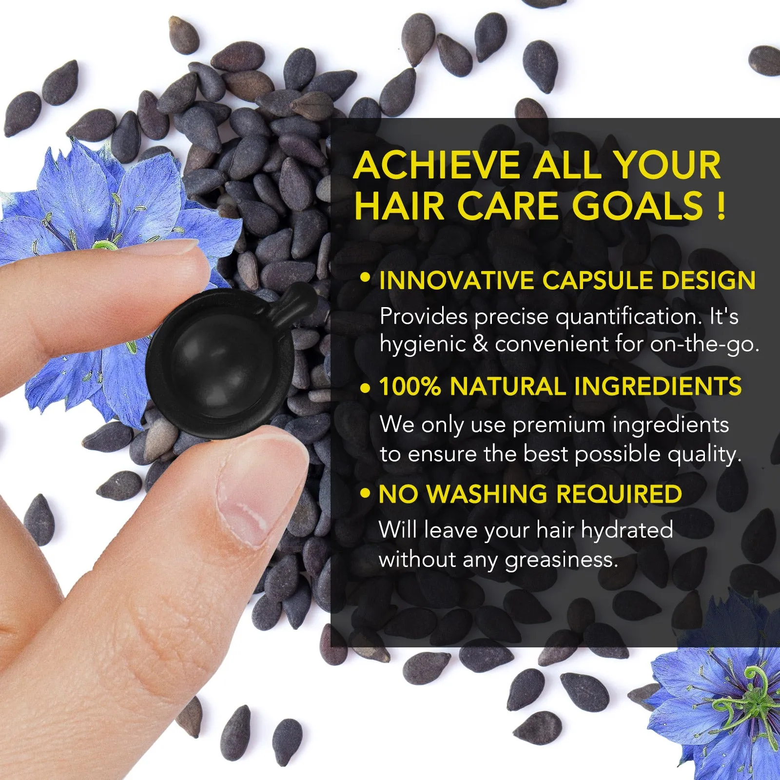 Aliver Black Seed Hair Repair Oil Capsules- For Dry & Damaged Hair