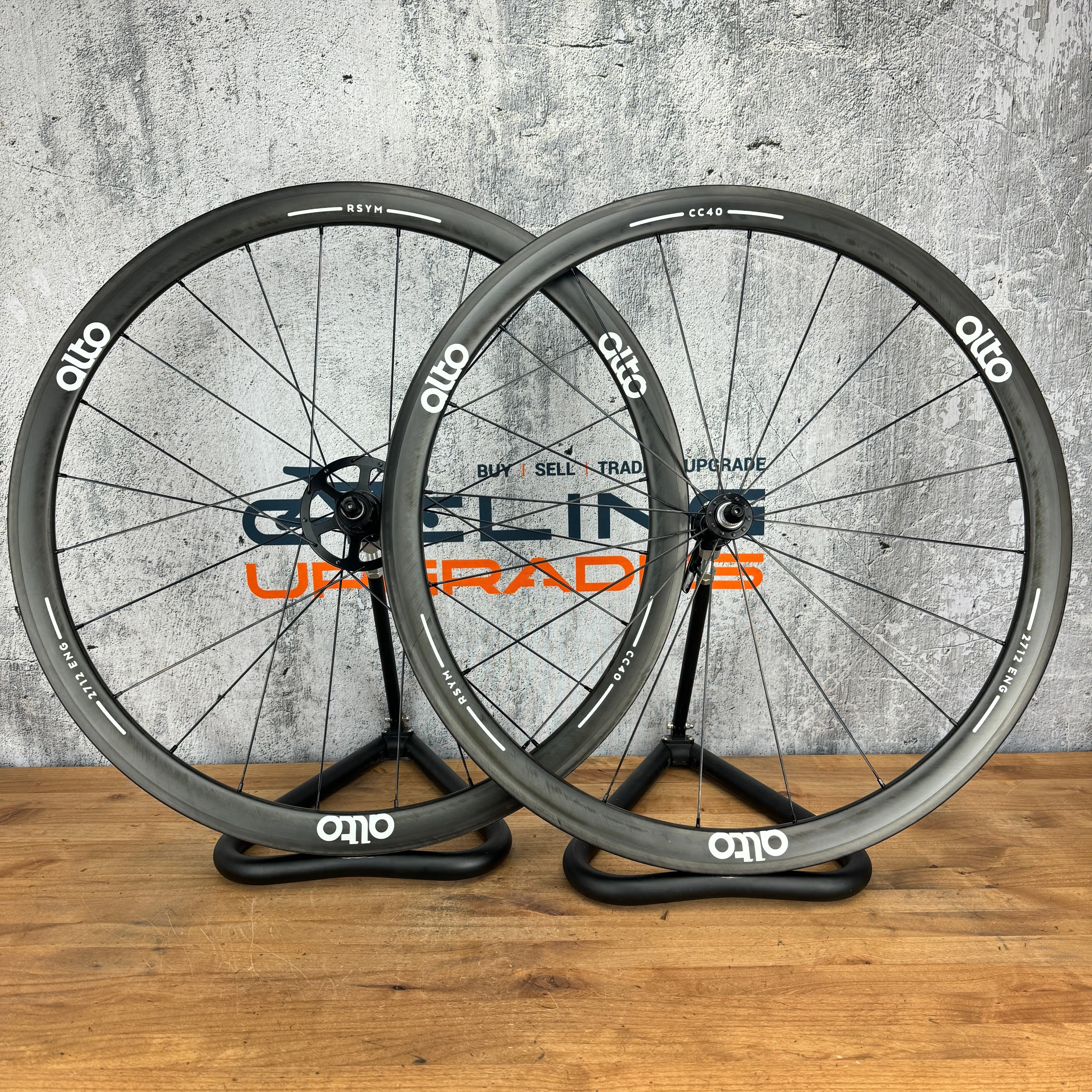 Alto CC40 40mm Carbon Tubeless Rim Brake Bike Wheelset 700c 1555g
