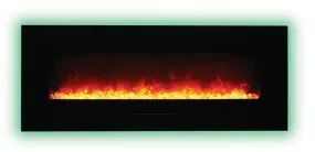 Amantii 48” Wall Mount/Flash Mount Glass Surround Electric Fireplace
