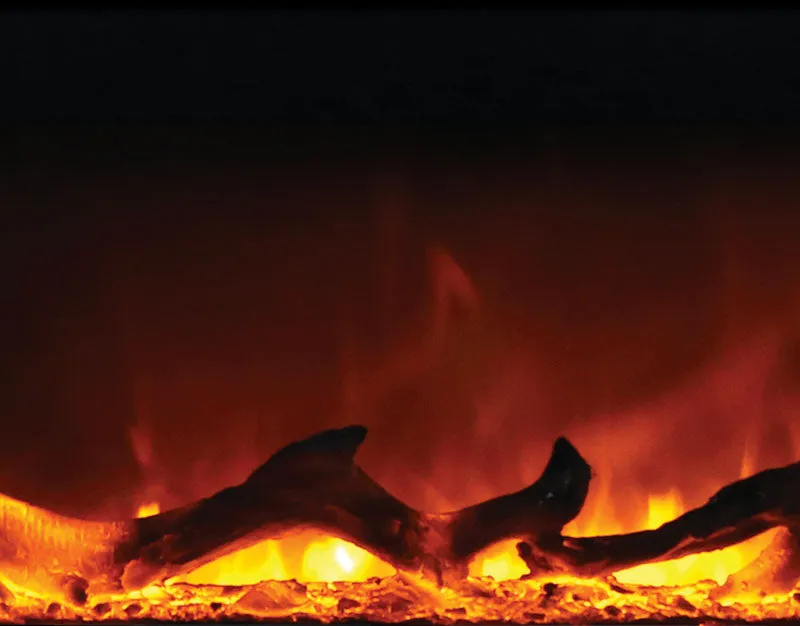 Amantii 48” Wall Mount/Flash Mount Glass Surround Electric Fireplace