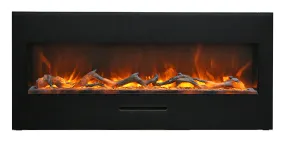 Amantii 50” Wall Mount/Flash Mount Glass Surround Electric Fireplace