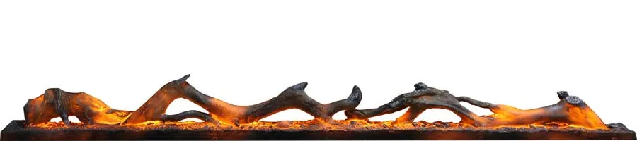 Amantii 72” Wall Mount/Flash Mount Glass Surround Electric Fireplace