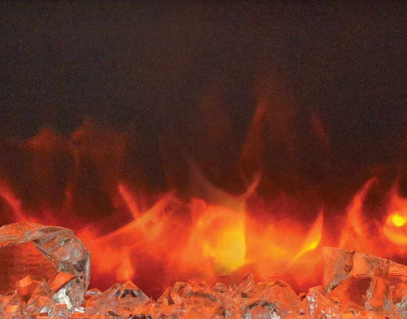 Amantii 88” Wall Mount/Flash Mount Glass Surround Electric Fireplace