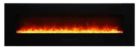 Amantii 88” Wall Mount/Flash Mount Glass Surround Electric Fireplace