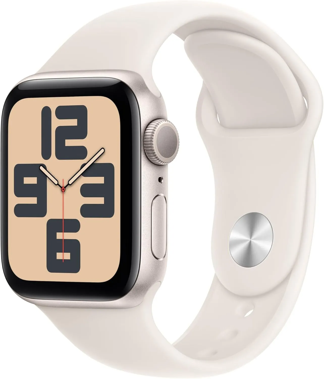 Apple Watch SE (2nd Gen) GPS 40mm Smartwatch with Starlight Aluminium Case with Starlight Sport Band - S/M. Fitness and Sleep Trackers, Crash Detection, Heart Rate Monitor, Retina Display