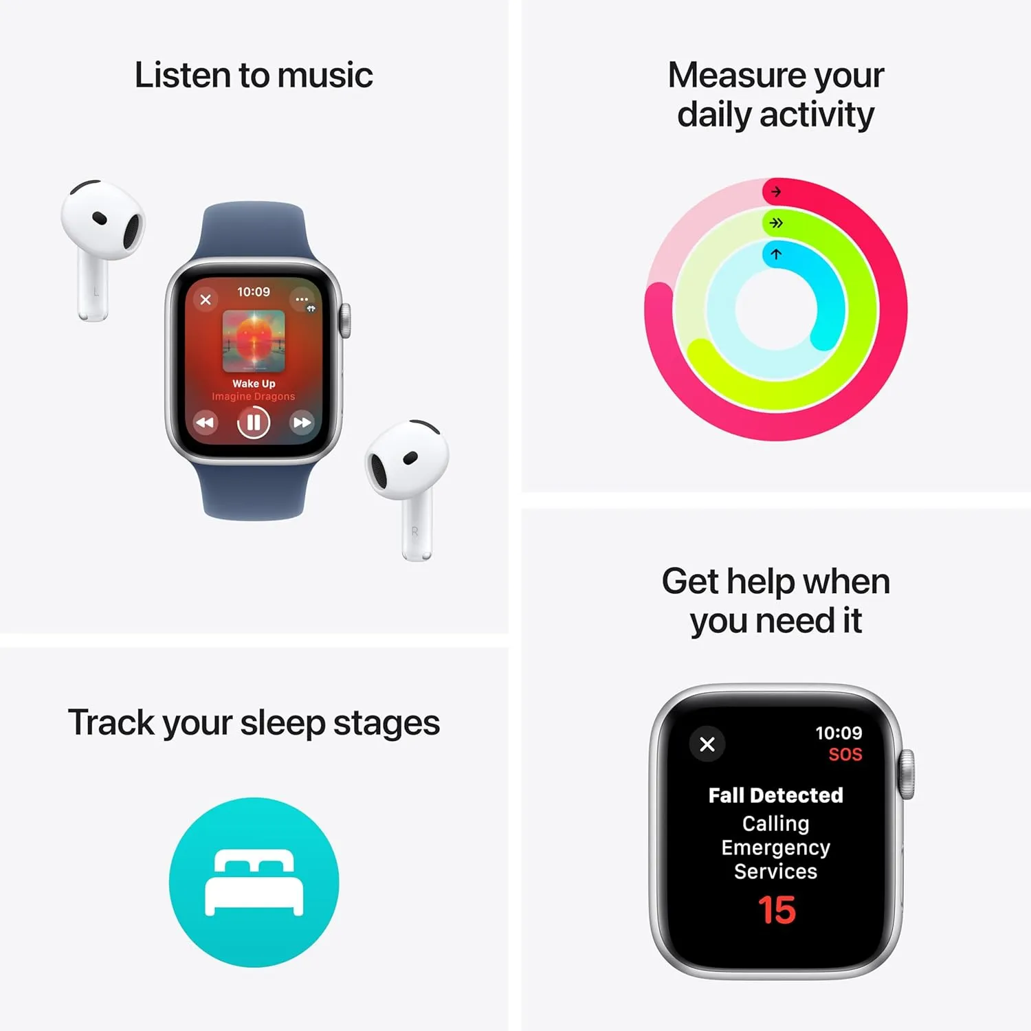 Apple Watch SE (2nd Gen) GPS 40mm Smartwatch with Starlight Aluminium Case with Starlight Sport Band - S/M. Fitness and Sleep Trackers, Crash Detection, Heart Rate Monitor, Retina Display