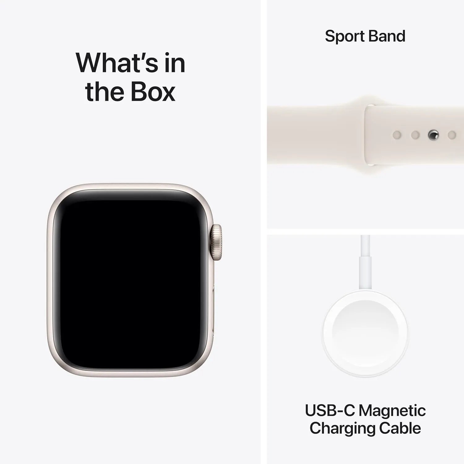 Apple Watch SE (2nd Gen) GPS 40mm Smartwatch with Starlight Aluminium Case with Starlight Sport Band - S/M. Fitness and Sleep Trackers, Crash Detection, Heart Rate Monitor, Retina Display