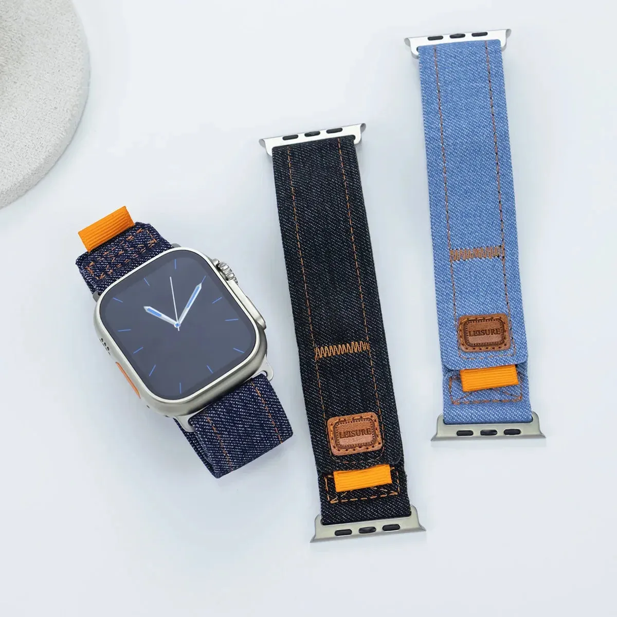 Band for Apple Watch Ultra 2 49mm 45mm 44mm 42mm Sport Strap accessories Nylon bracelet Correa iwatch Series 9 7 6 5 4 8 SE
