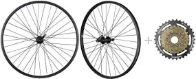Bike Bicycle MTB Wheelset 26" 7 Speed with Shimano MF-TZ31 14-34T Freewheel