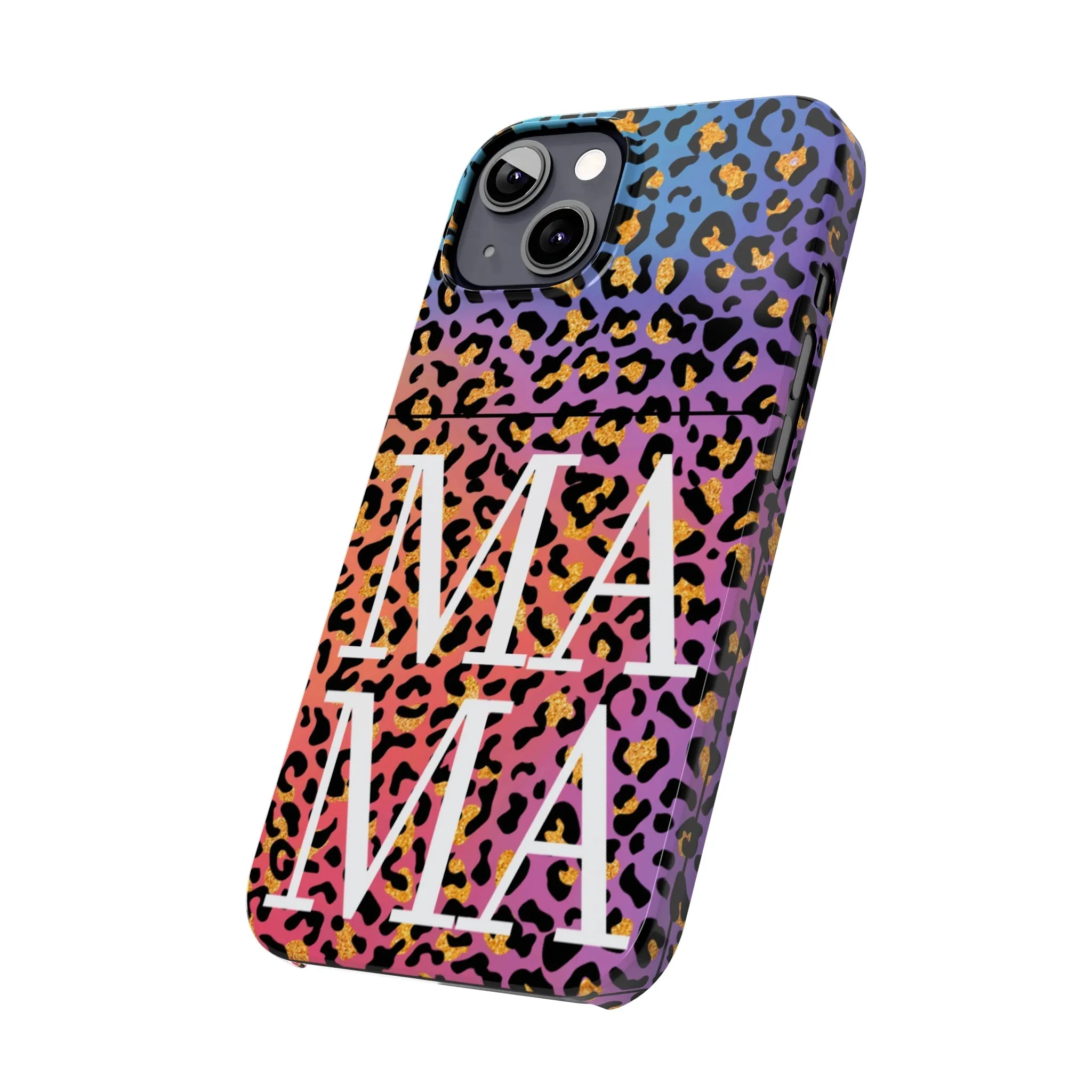 Bright Leopard 'MAMA' iPhone Case - Stylish and Vibrant Protective Cover for Moms