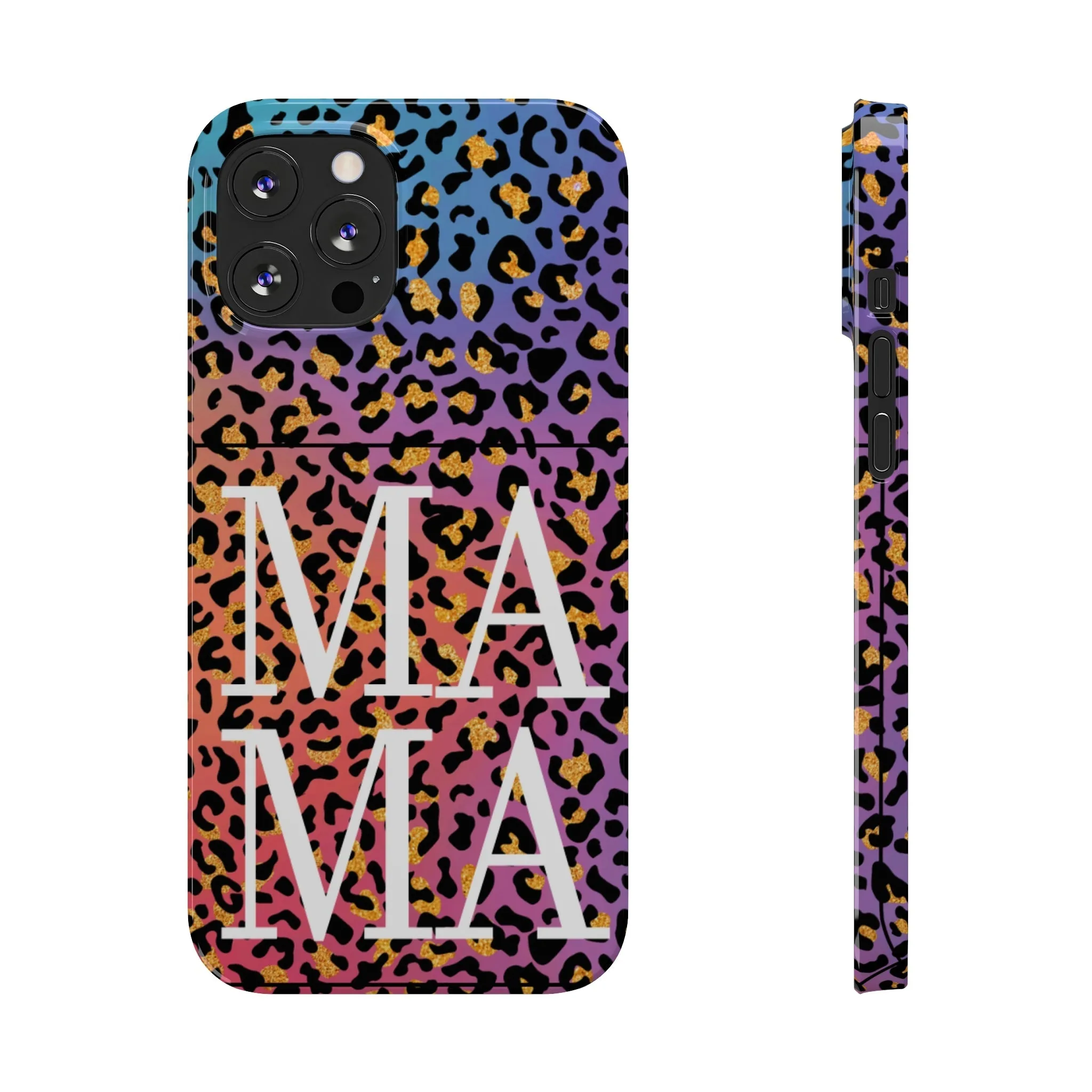Bright Leopard 'MAMA' iPhone Case - Stylish and Vibrant Protective Cover for Moms