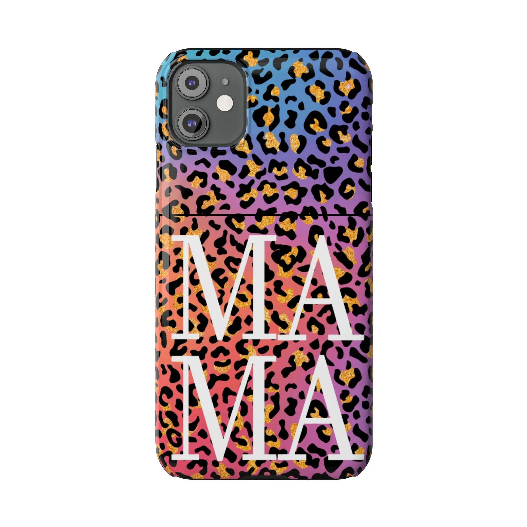 Bright Leopard 'MAMA' iPhone Case - Stylish and Vibrant Protective Cover for Moms