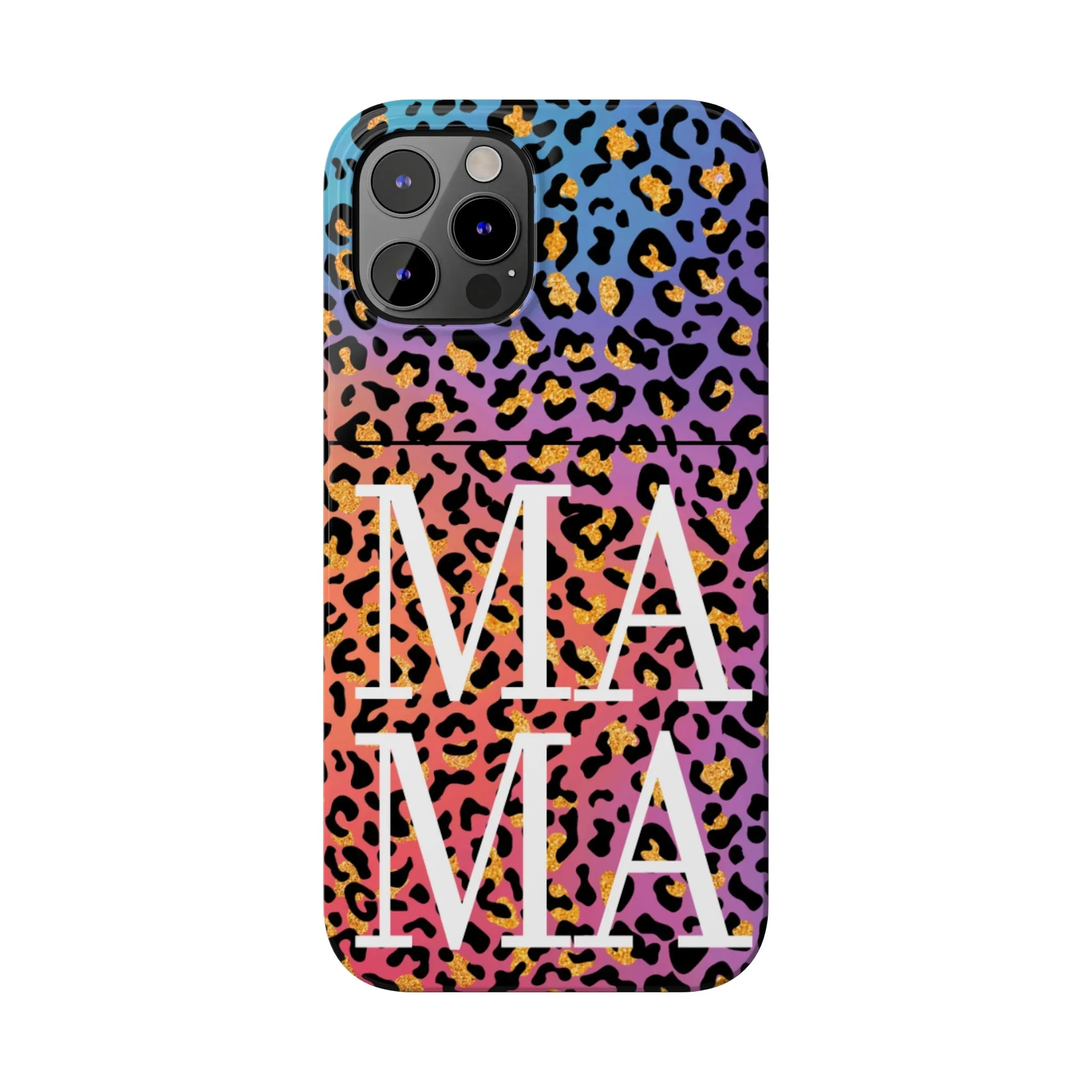 Bright Leopard 'MAMA' iPhone Case - Stylish and Vibrant Protective Cover for Moms