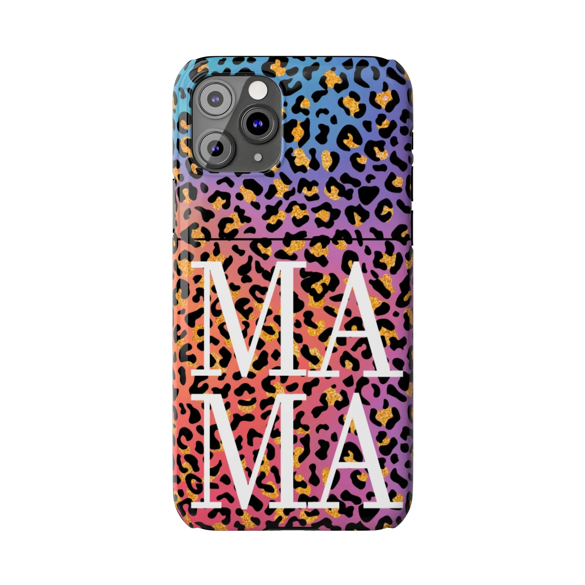Bright Leopard 'MAMA' iPhone Case - Stylish and Vibrant Protective Cover for Moms