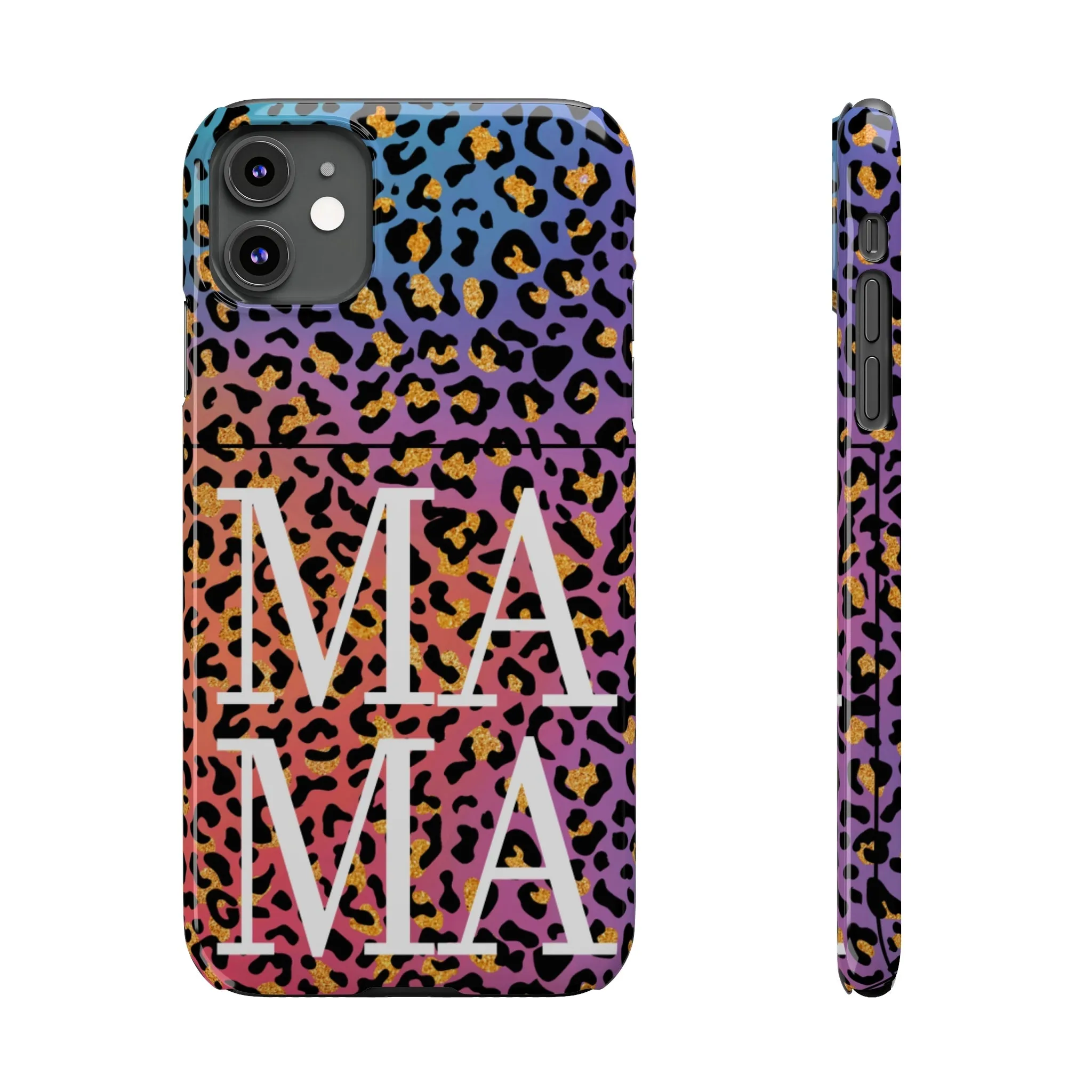 Bright Leopard 'MAMA' iPhone Case - Stylish and Vibrant Protective Cover for Moms