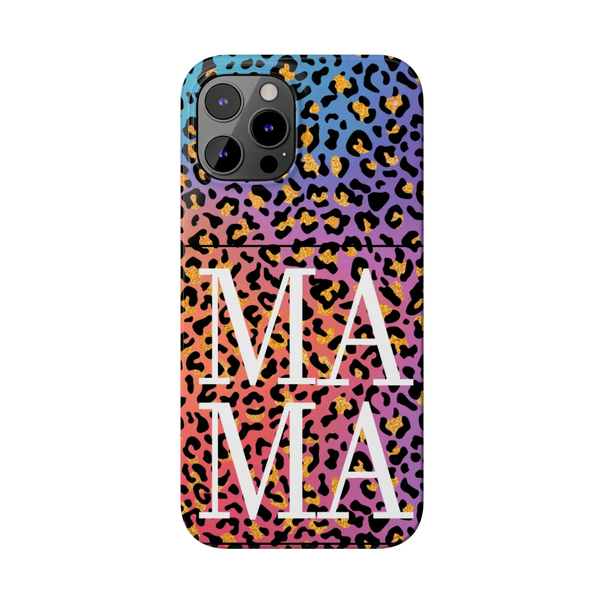 Bright Leopard 'MAMA' iPhone Case - Stylish and Vibrant Protective Cover for Moms