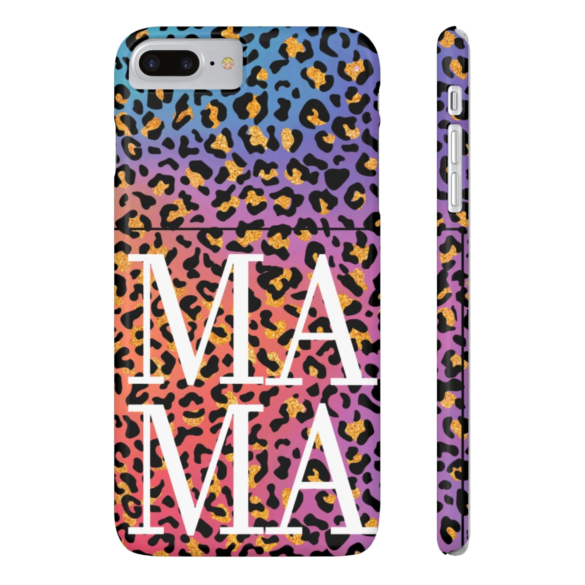 Bright Leopard 'MAMA' iPhone Case - Stylish and Vibrant Protective Cover for Moms