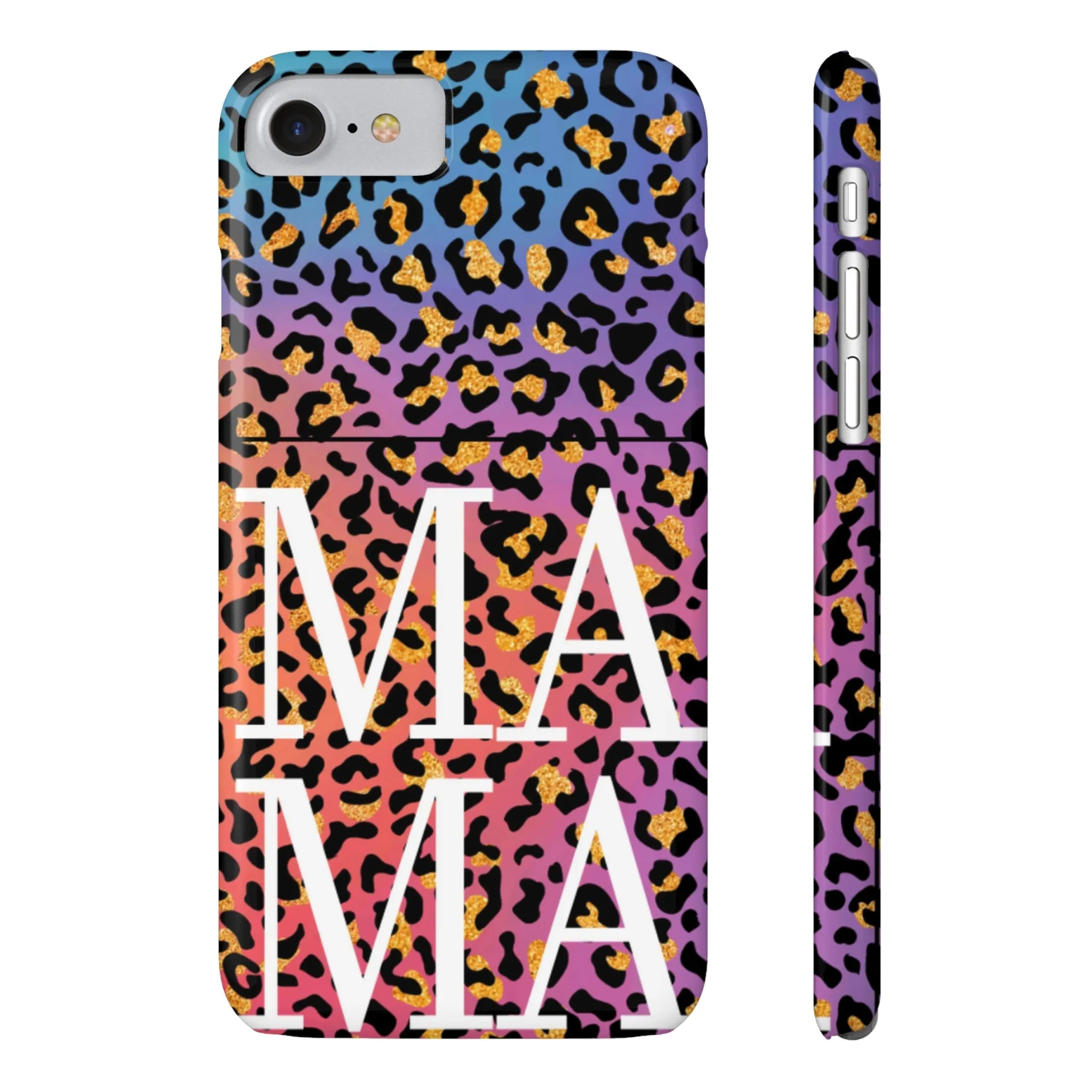 Bright Leopard 'MAMA' iPhone Case - Stylish and Vibrant Protective Cover for Moms