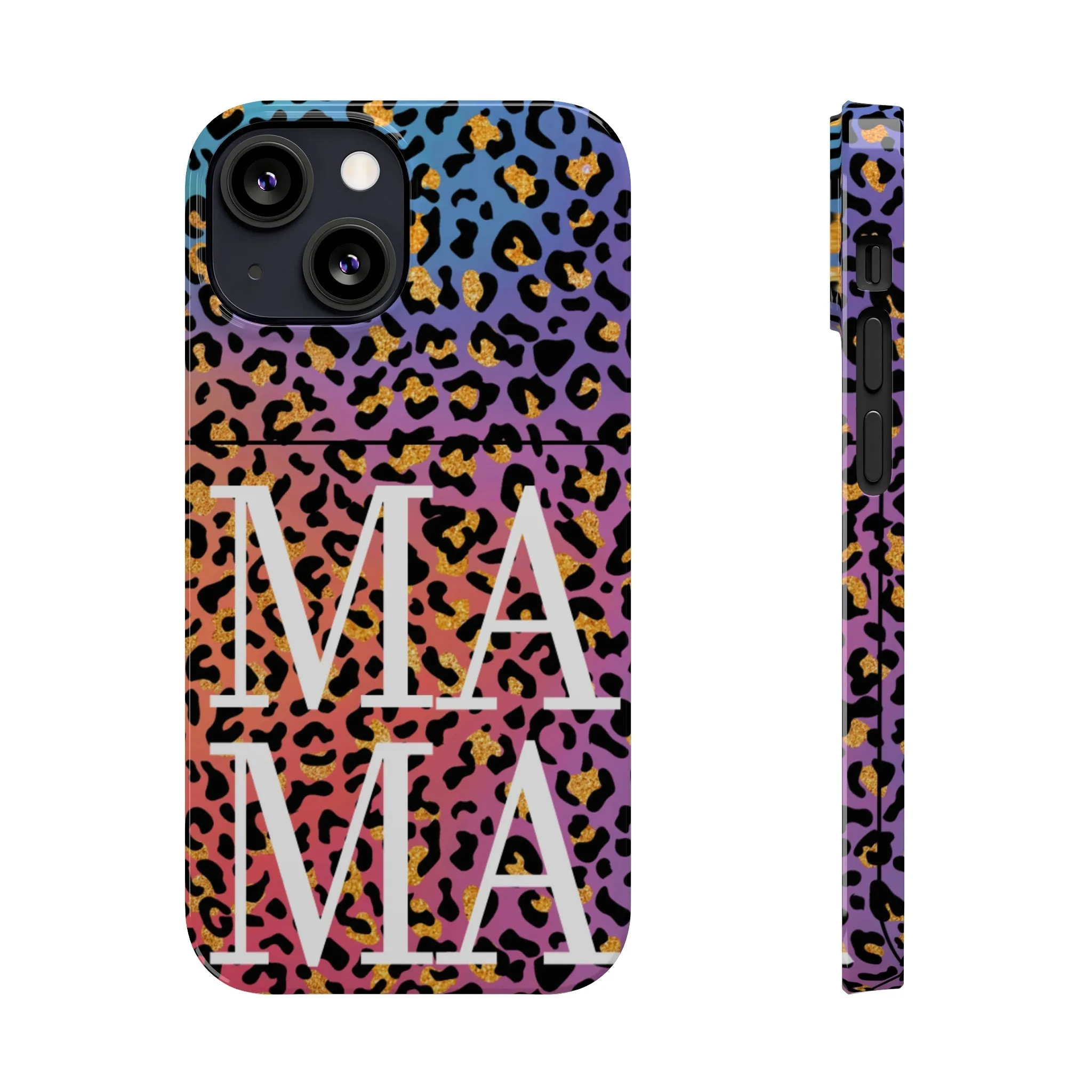 Bright Leopard 'MAMA' iPhone Case - Stylish and Vibrant Protective Cover for Moms